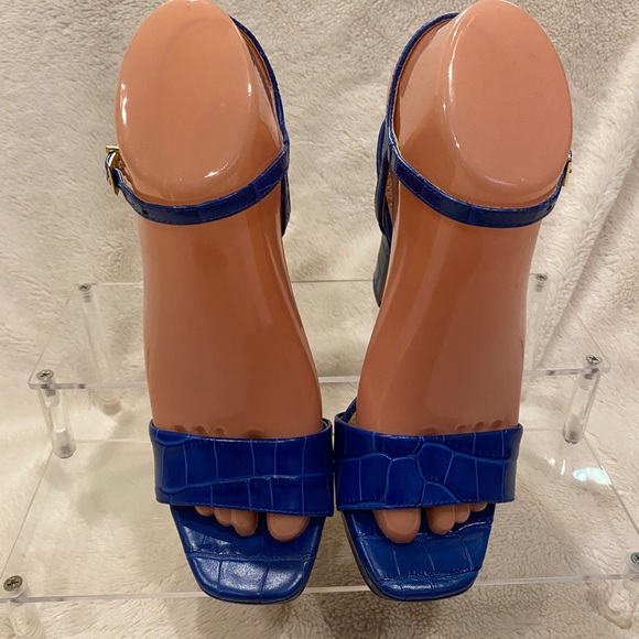 Dune London Matche Crocodile Embossed Leather Platform Dress Sandals Sz 6.5 NWOB - Picture 4 of 16